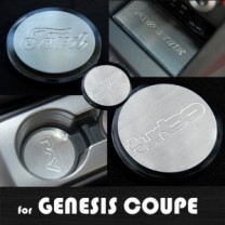 [ARTX] Hyundai Genesis Coupe - Stainless Cup Holder & Console Plates Set