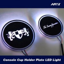 [ARTX] KIA All New Morning 2017 - LED Cup Holder & Console Interior Luxury Plates Set