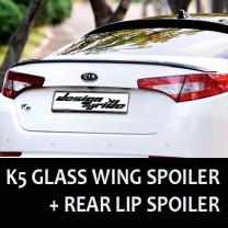 [SM KOREA] KIA K5  - Glass Wing Roof Spoiler (BLACK) + Lip Spoiler Set