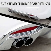 [BRICX] Hyundai Avante MD - Dual Type Rear Bumper Diffuser Chrome Version