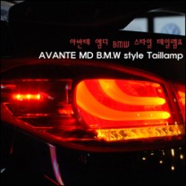 Задняя оптика LED BMW F10-Style (RED SPECIAL) - Hyundai Avante MD (AUTO LAMP)