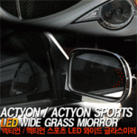 Зеркала широкого обзора с LED повторителями - SsangYong Actyon / Actyon Sports (GREENTECH)